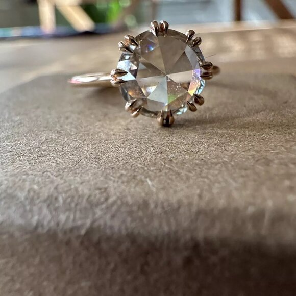 Frank Darling | Billie No. 6 | 18k Rose Gold and Lab Created Diamond Ring - Picture 8 of 13